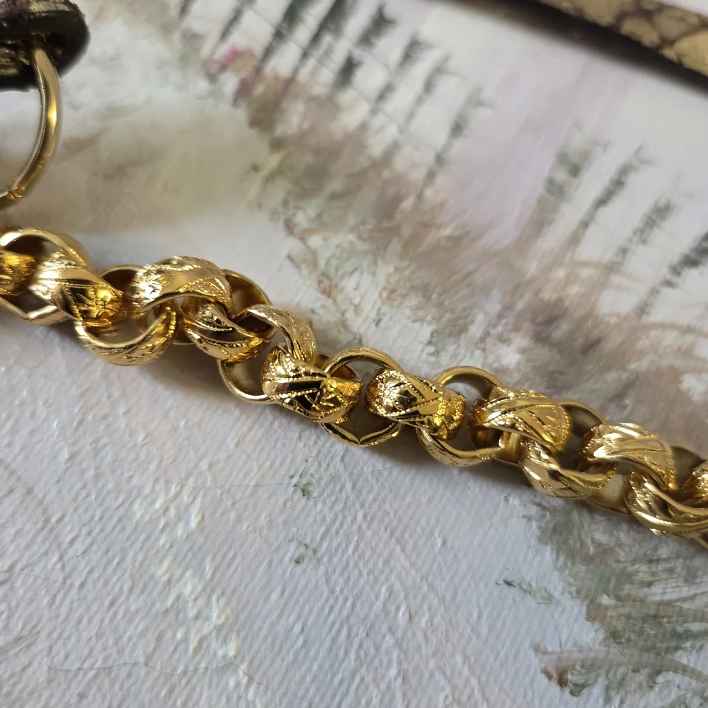 Michael Kors Metallic Snakeskin-Effect Gold Dark Undertone - Picture 9 of 16